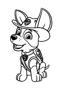 patrulha canina tracker para colorir