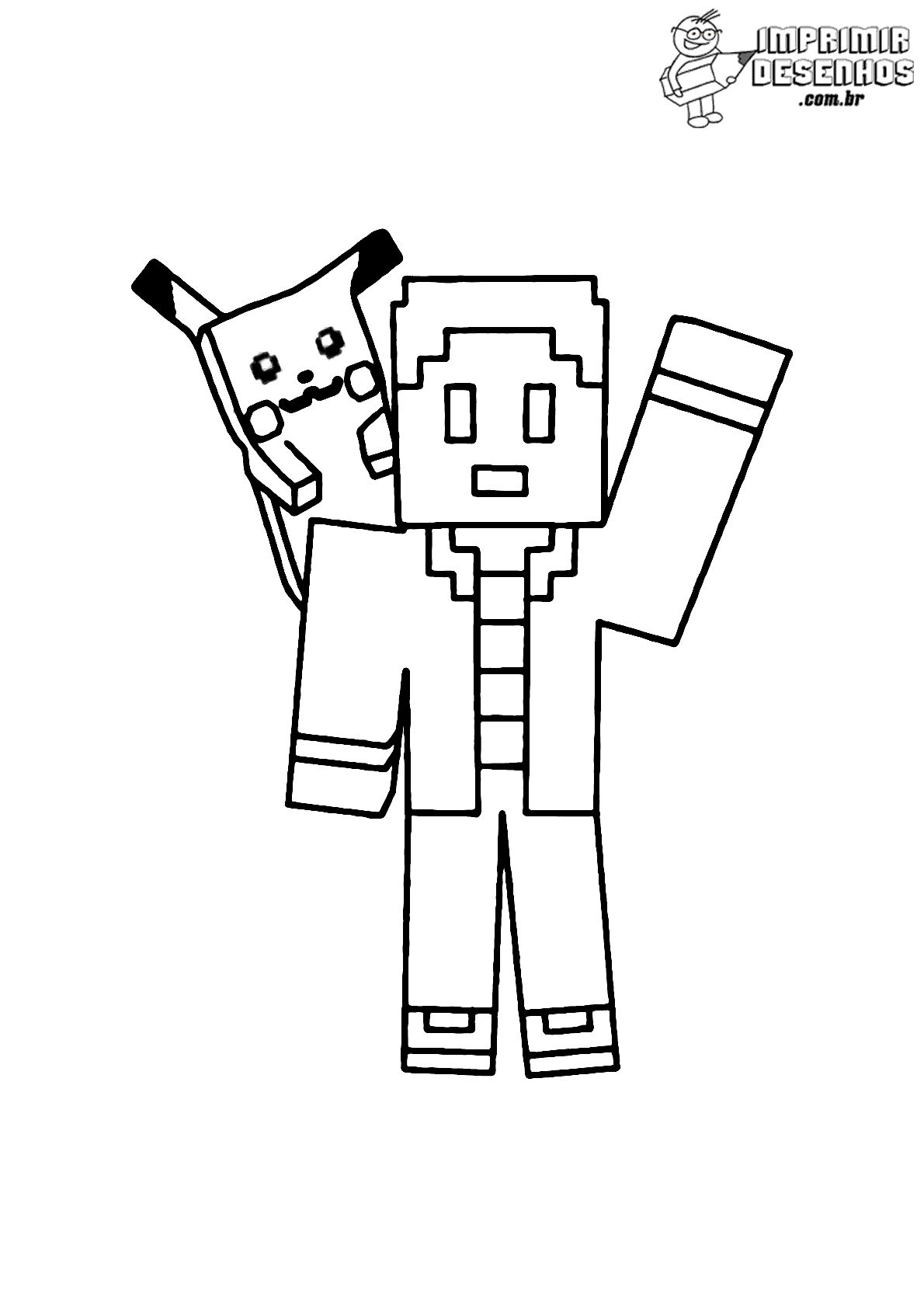 Desenhos do Minecraft para Imprimir e Colorir