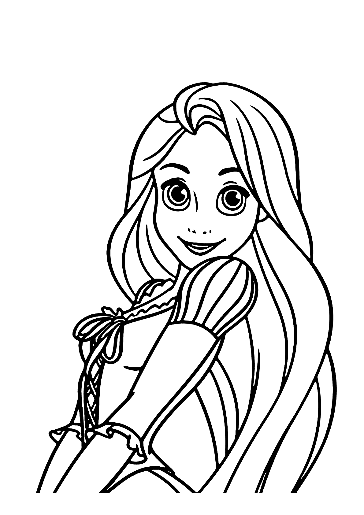 Princesa Rapunzel Para Colorir Imprimir Desenhos