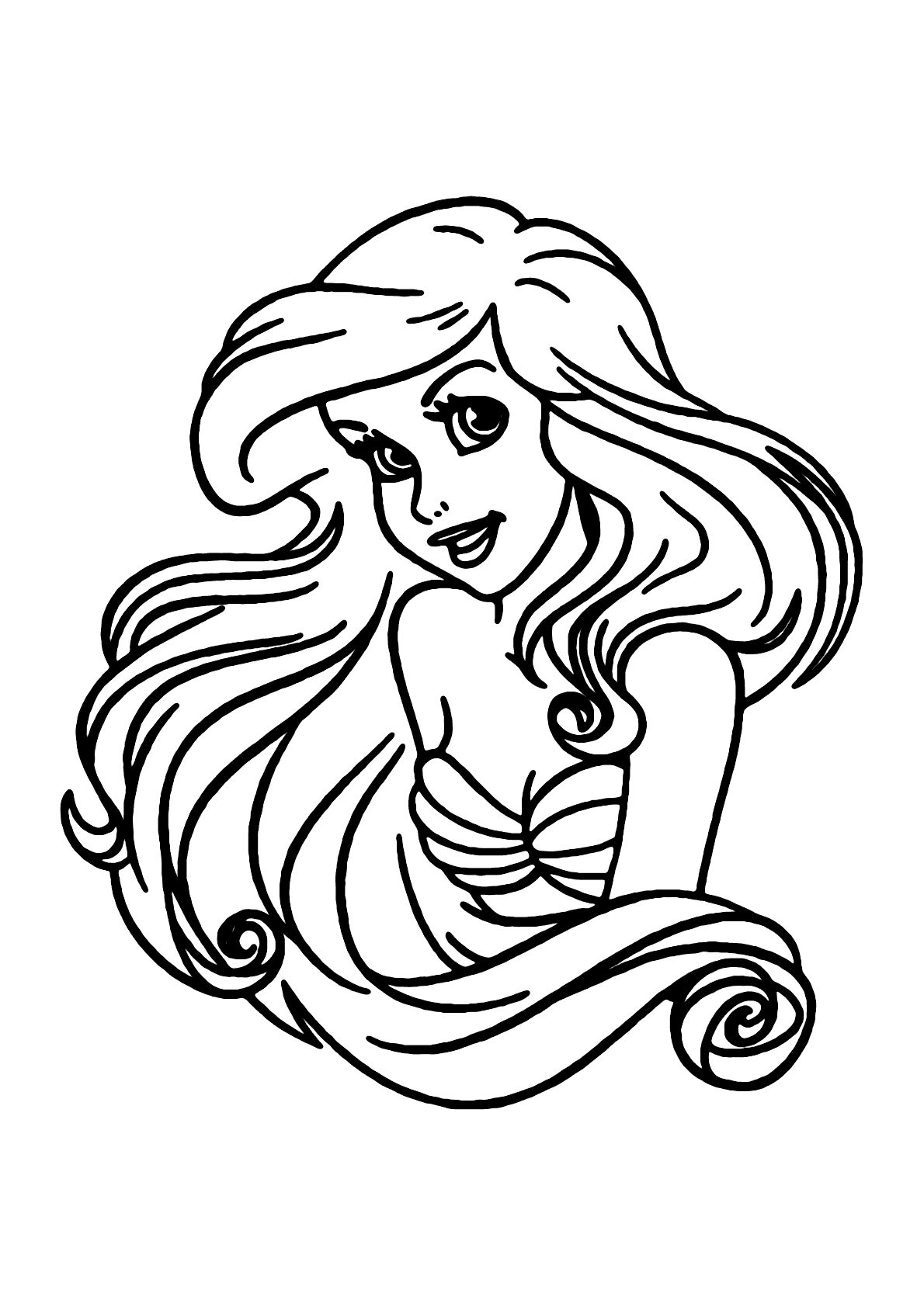 Desenho de Princesa sereia para Colorir - Colorir.com