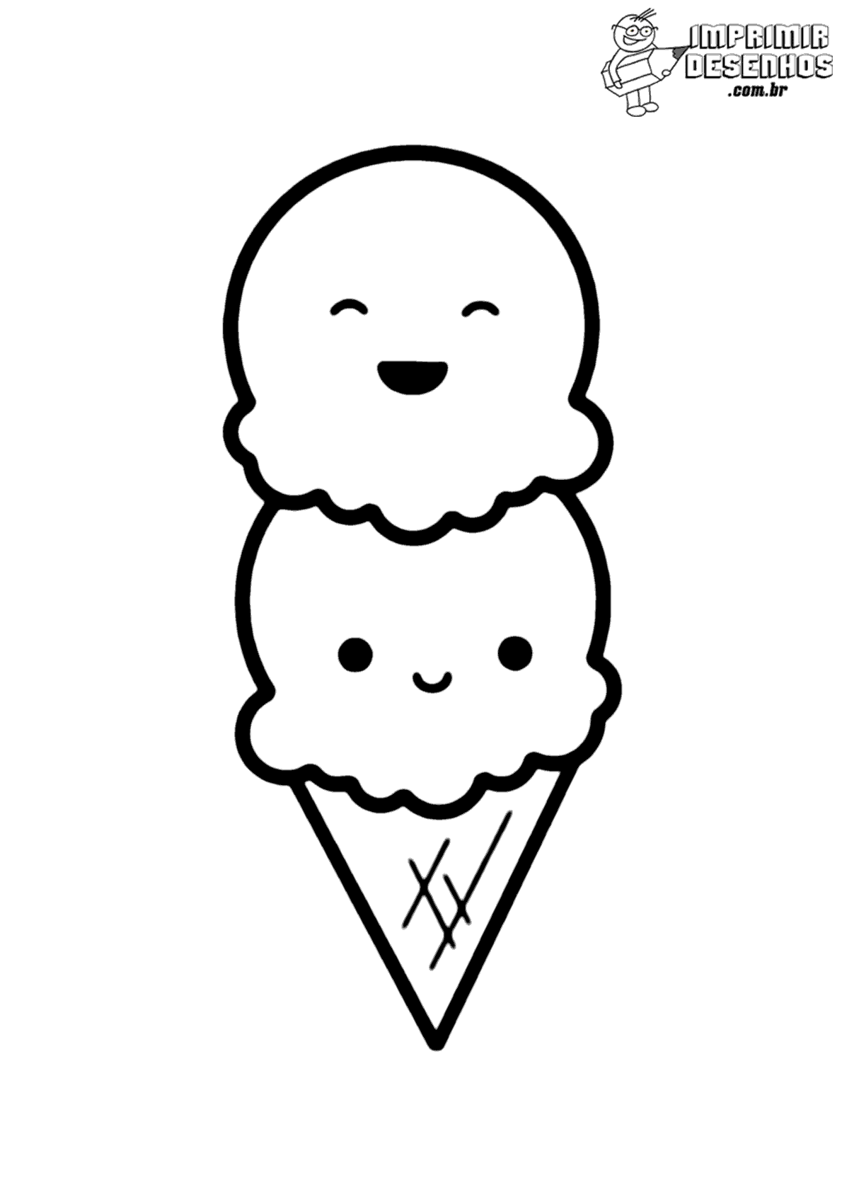 Desenhos de sorvete para colorir - Desenhos Para Desenhar