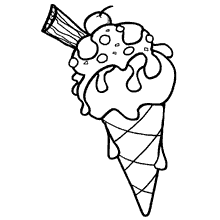 sorvetes para colorir gostoso