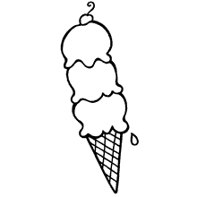 Desenho de O copo com três bolas de sorvete para Colorir - Colorir.com