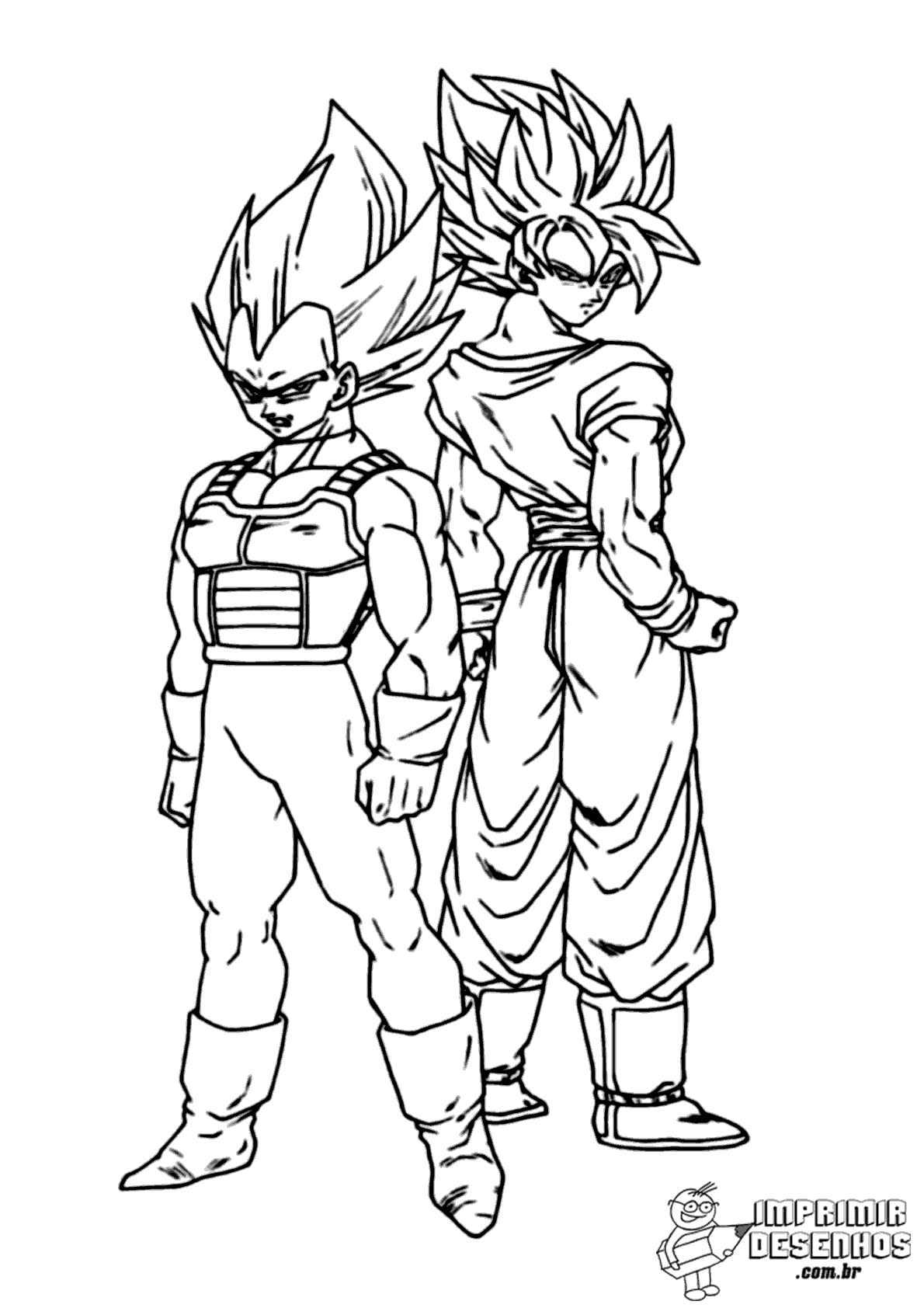 Como desenhar e pintar Vegeta do Dragon Ball 