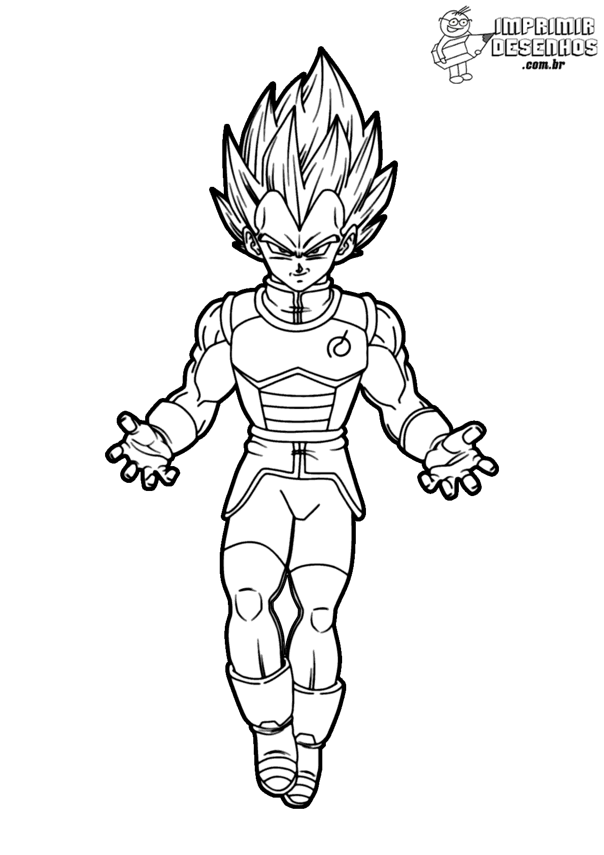 Vegeta para Colorir