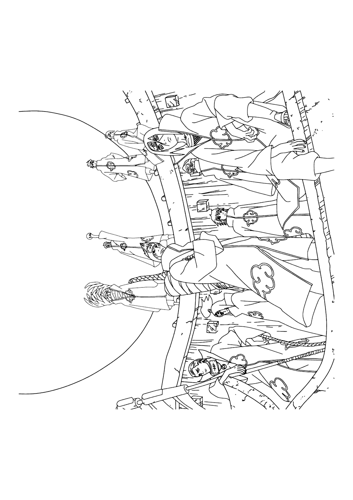 Desenhos de Akatsuki para Colorir, Pintar e Imprimir 