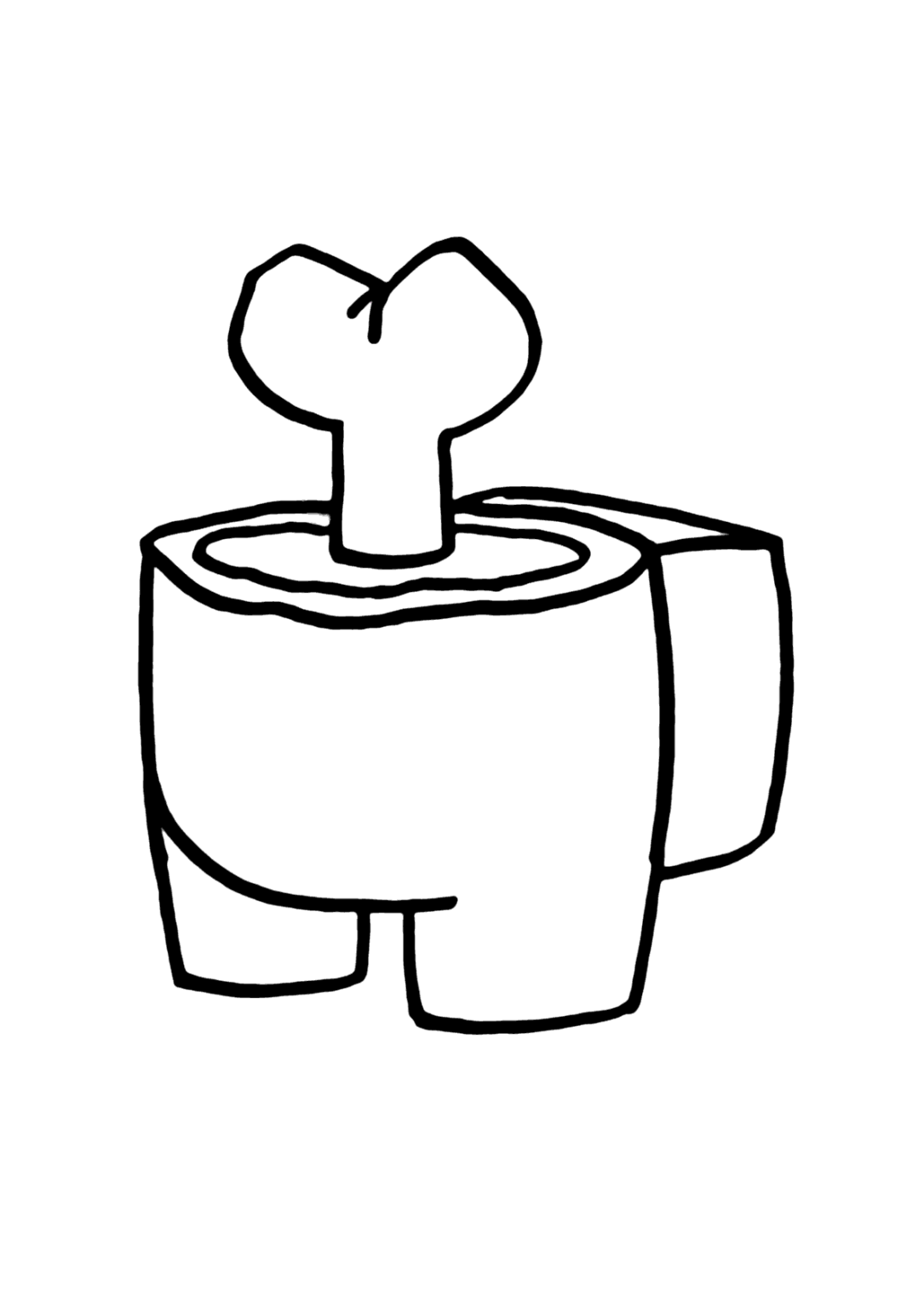 Among Us corpo em pé para colorir - Imprimir Desenhos