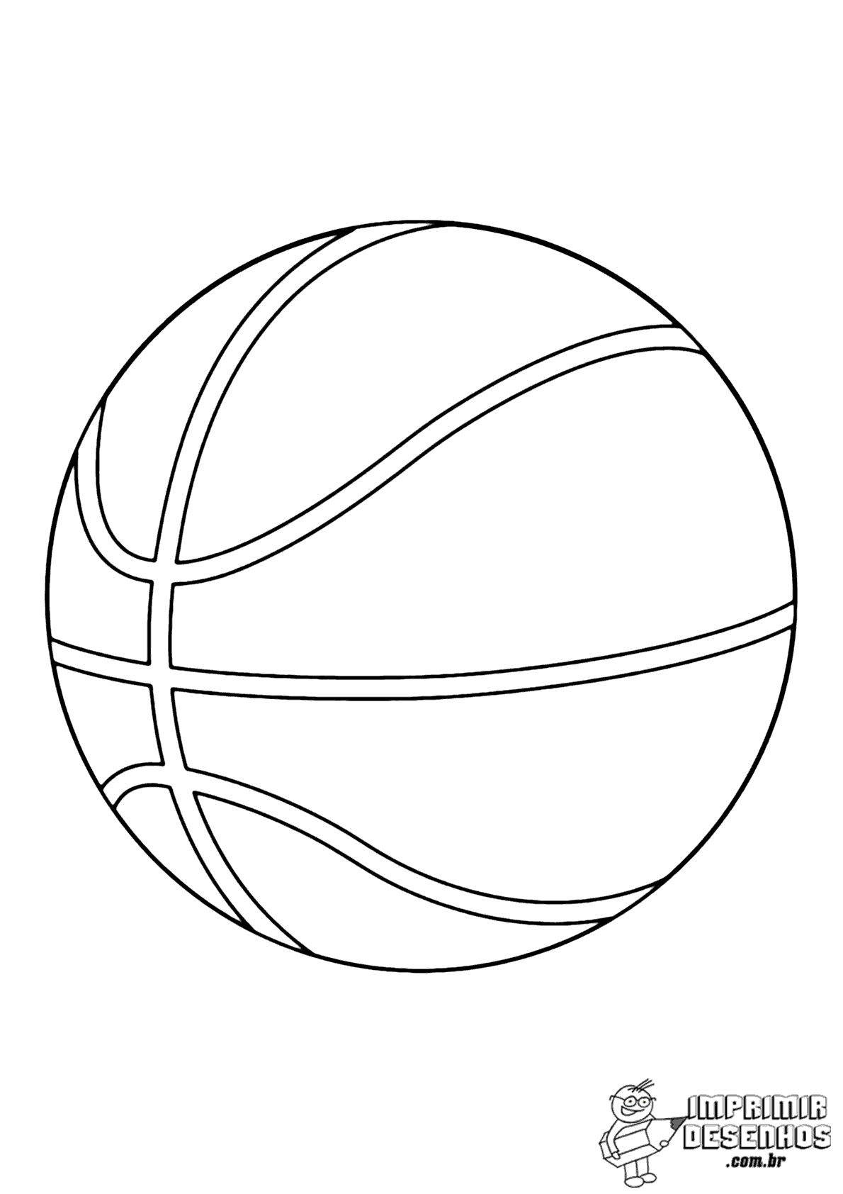 Desenho de Bola de Basquetebol para colorir