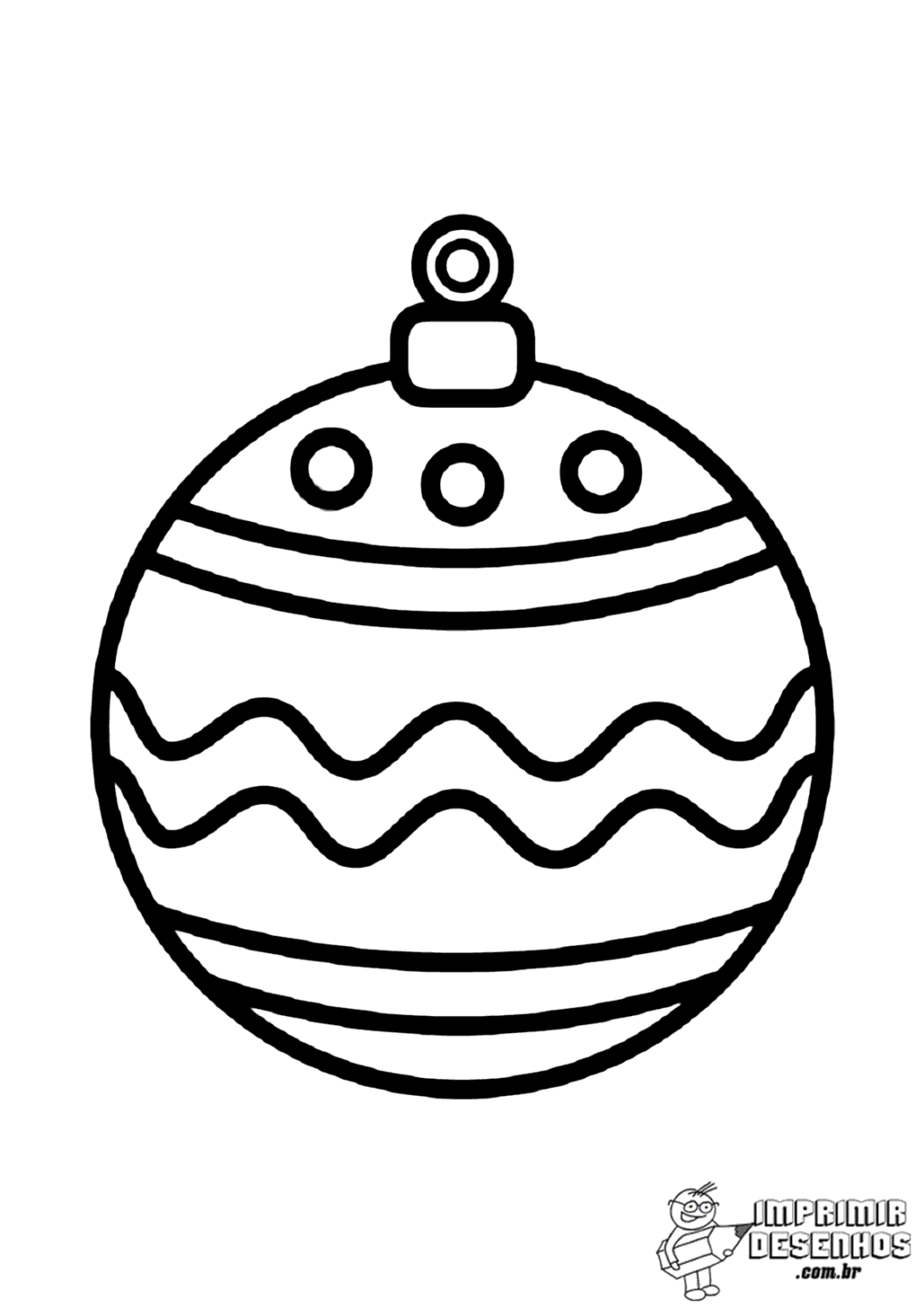 Bola de natal para colorir - Imprimir Desenhos