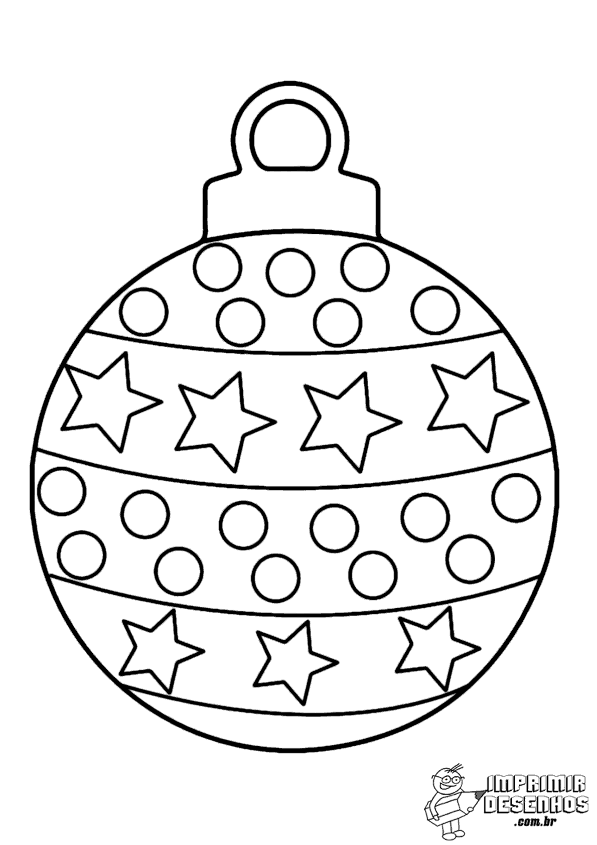 Bola de natal para colorir e pintar - Imprimir Desenhos