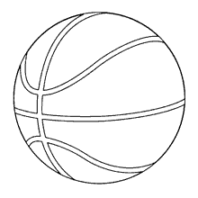 Bola para colorir basquete elegante
