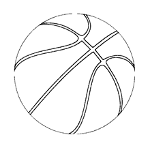Bola para colorir basquete simples