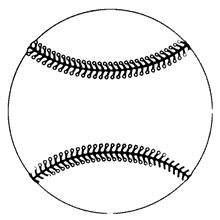 Bola para colorir bola baseball realista