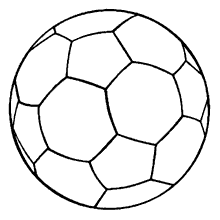 Bola para colorir futebol elegante