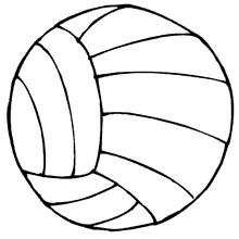 Bola para colorir volley simples