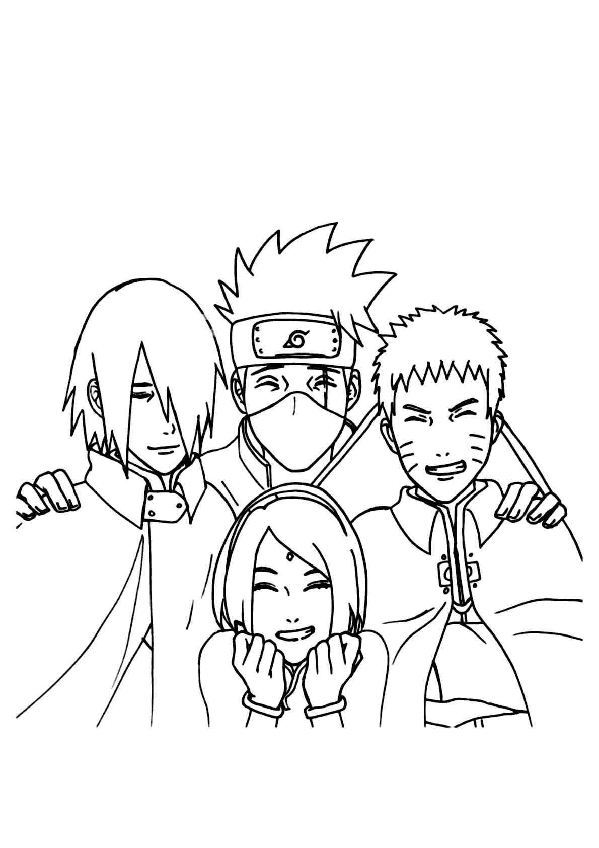 kakashi para colorir  Desenhos para colorir naruto, Desenhos