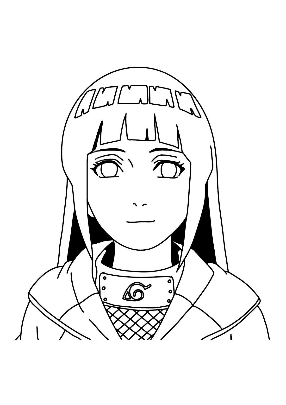 Desenhos da Hinata de Naruto para colorir, baixar e imprimir