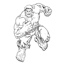 Hulk para colorir avançando