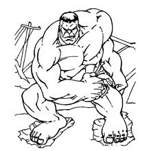 Hulk para colorir bravo