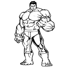 Hulk para colorir detalhado