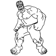 Hulk para colorir e pintar antigo