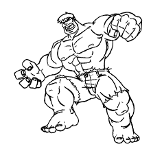 Hulk para colorir engraçado