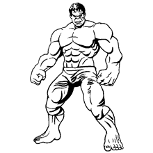 Hulk para colorir esguio