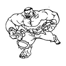 Hulk para colorir forte