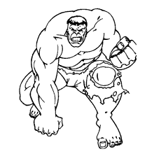 Hulk para colorir joelho