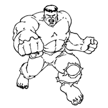 Hulk para colorir largo