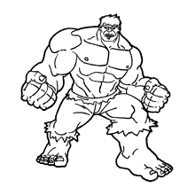 Hulk para colorir musculoso