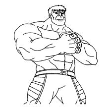 Hulk para colorir preparado