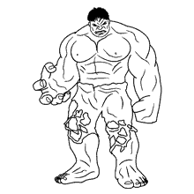 Hulk para colorir rasgado