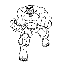 Hulk para colorir soco