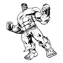 Hulk para colorir sombra