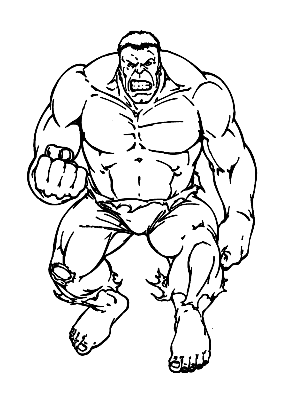 Hulk Rasgado Para Colorir - Imprimir Desenhos