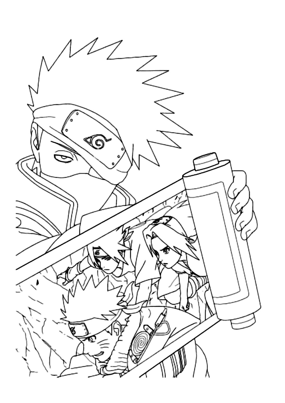 desenhos para colorir naruto kakashi