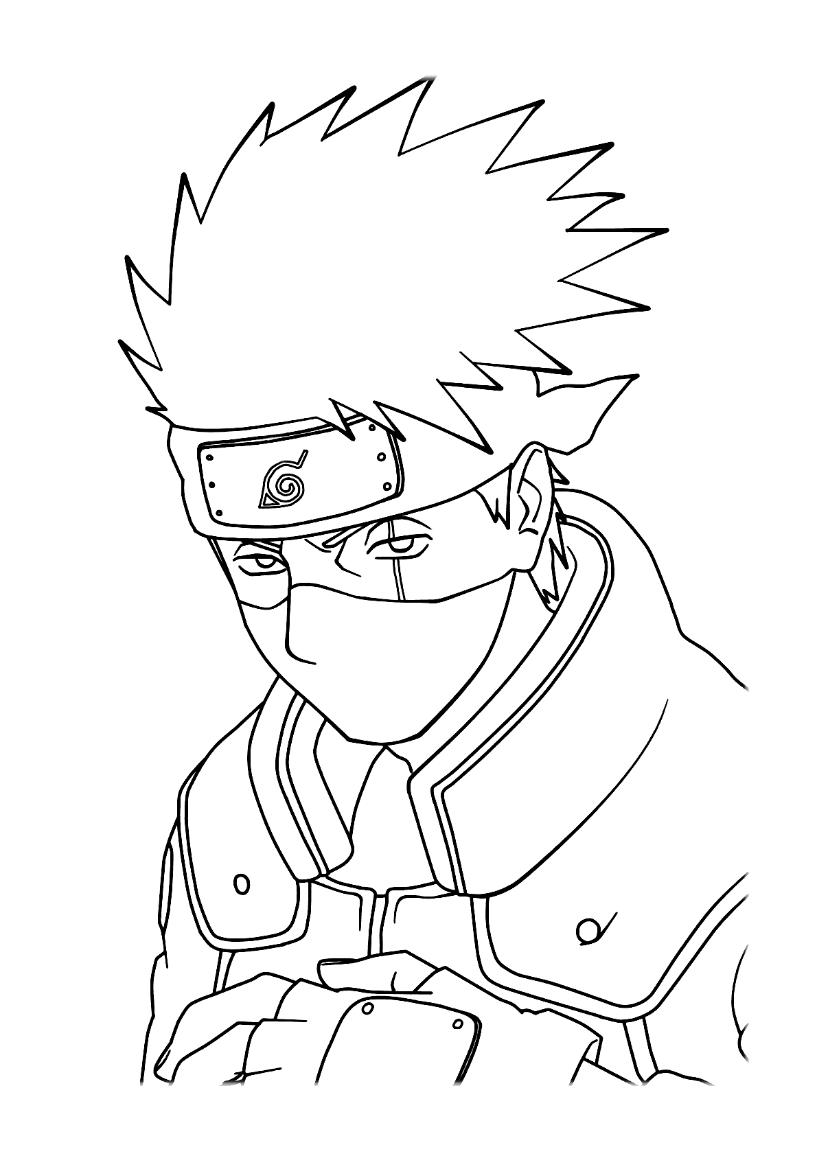 Kakashi Simples para colorir