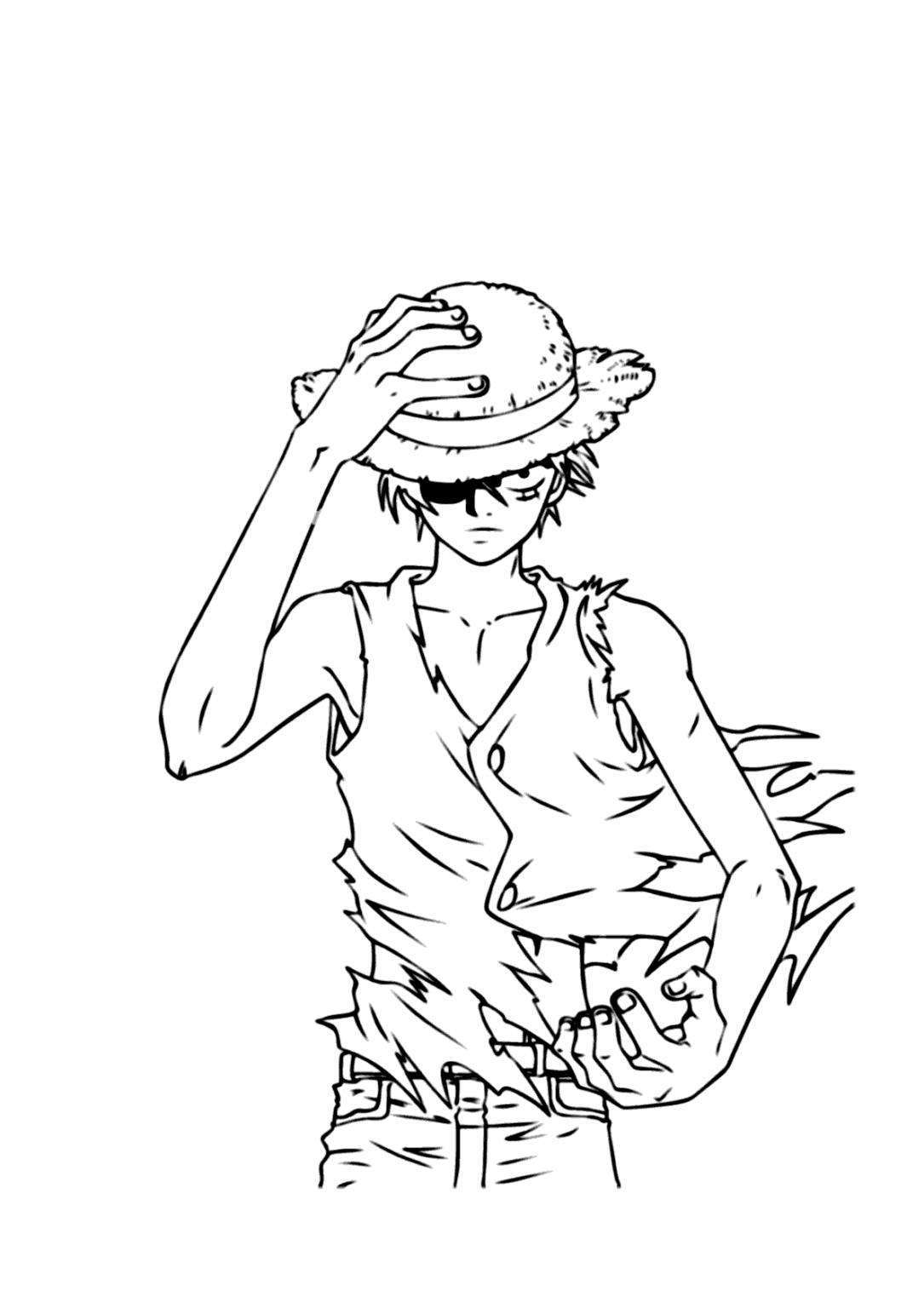 Luffy Bravo Para Colorir Imprimir Desenhos