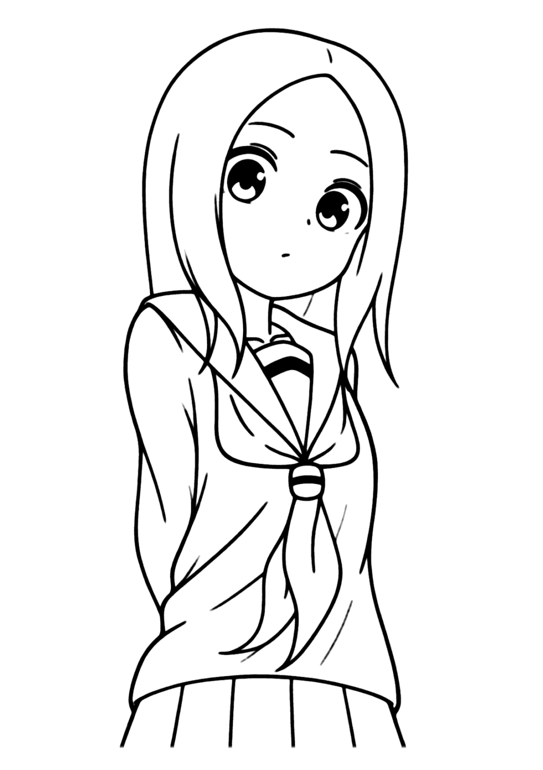 Menina De Anime Fofa Para Colorir Imprimir Desenhos 3035