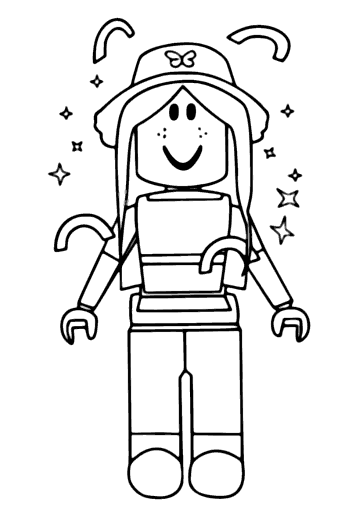 Menina do roblox fofa para colorir - Imprimir Desenhos