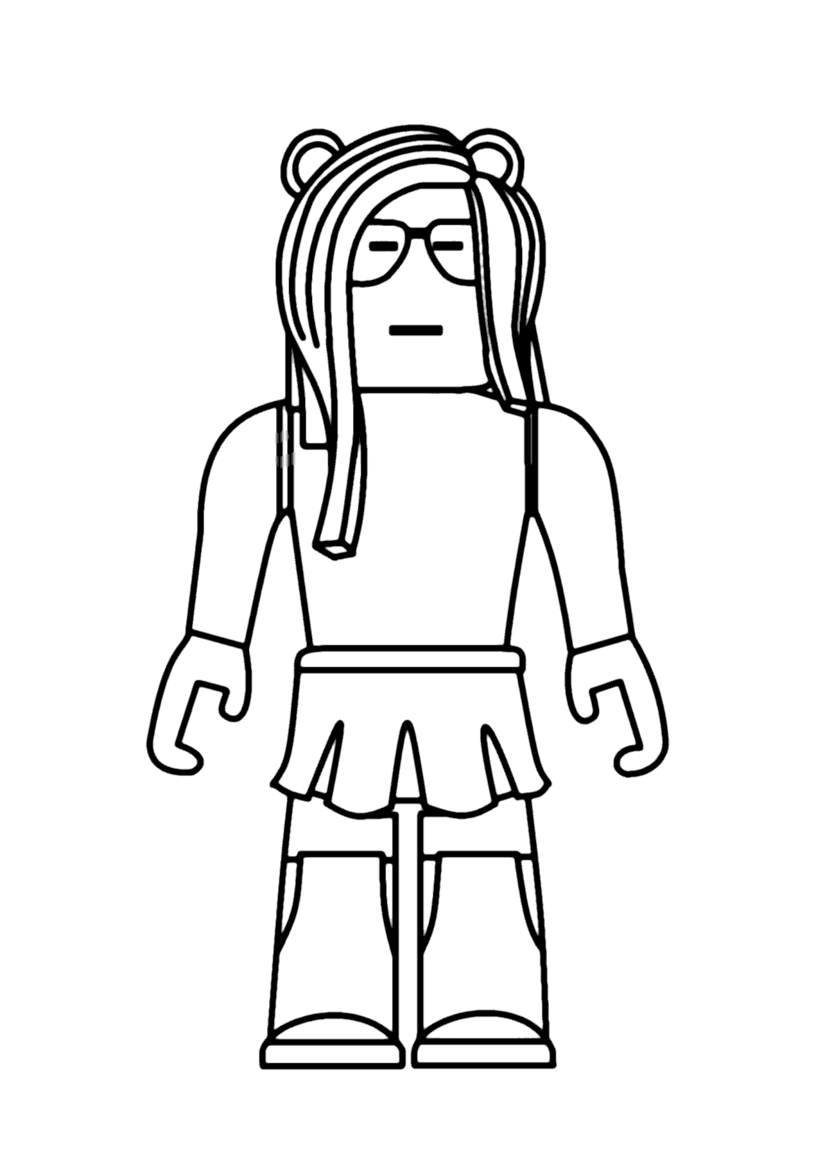 Desenhos para colorir Roblox Menina - Desenhos para colorir grátis