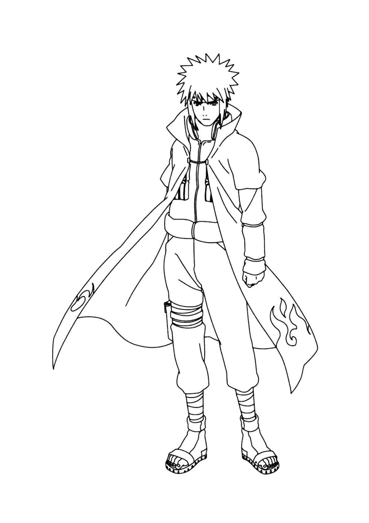 Desenho do Minato para colorir, pintar e imprimir