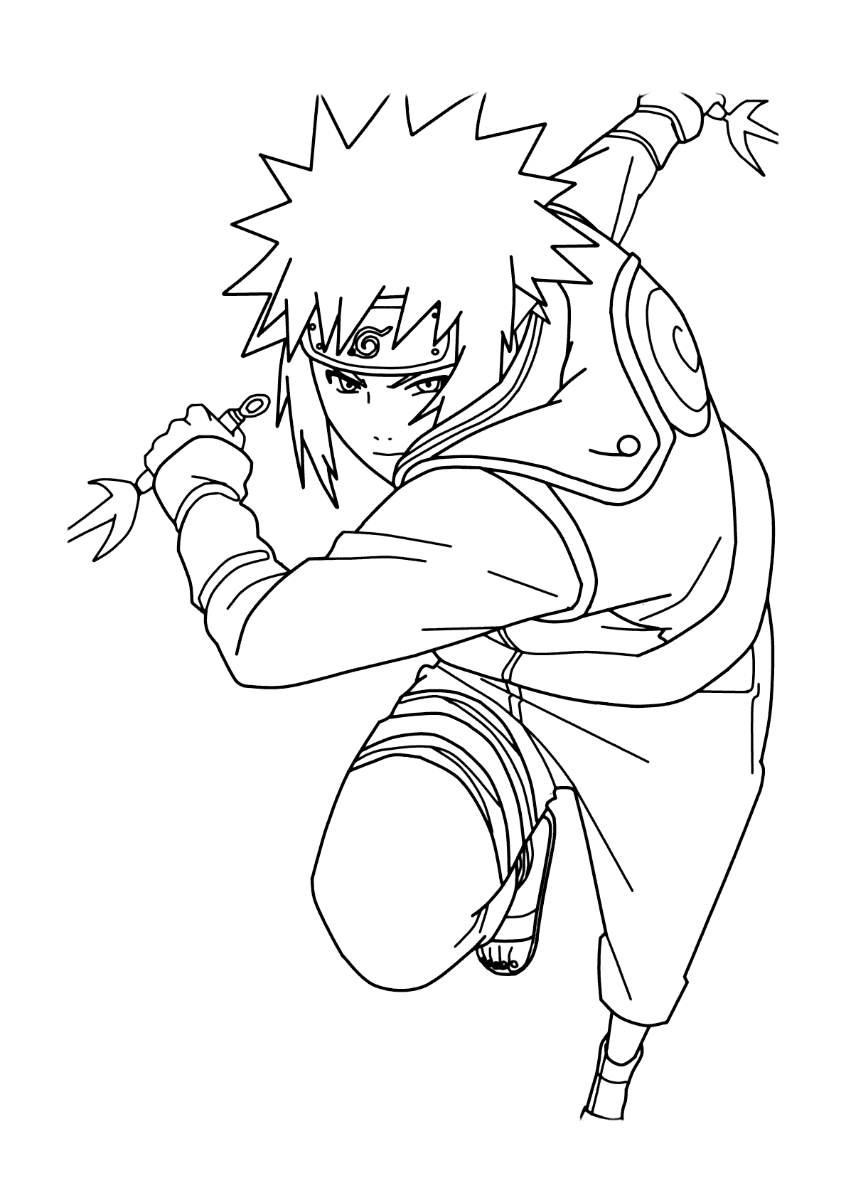 Naruto e Minato para colorir - Imprimir Desenhos