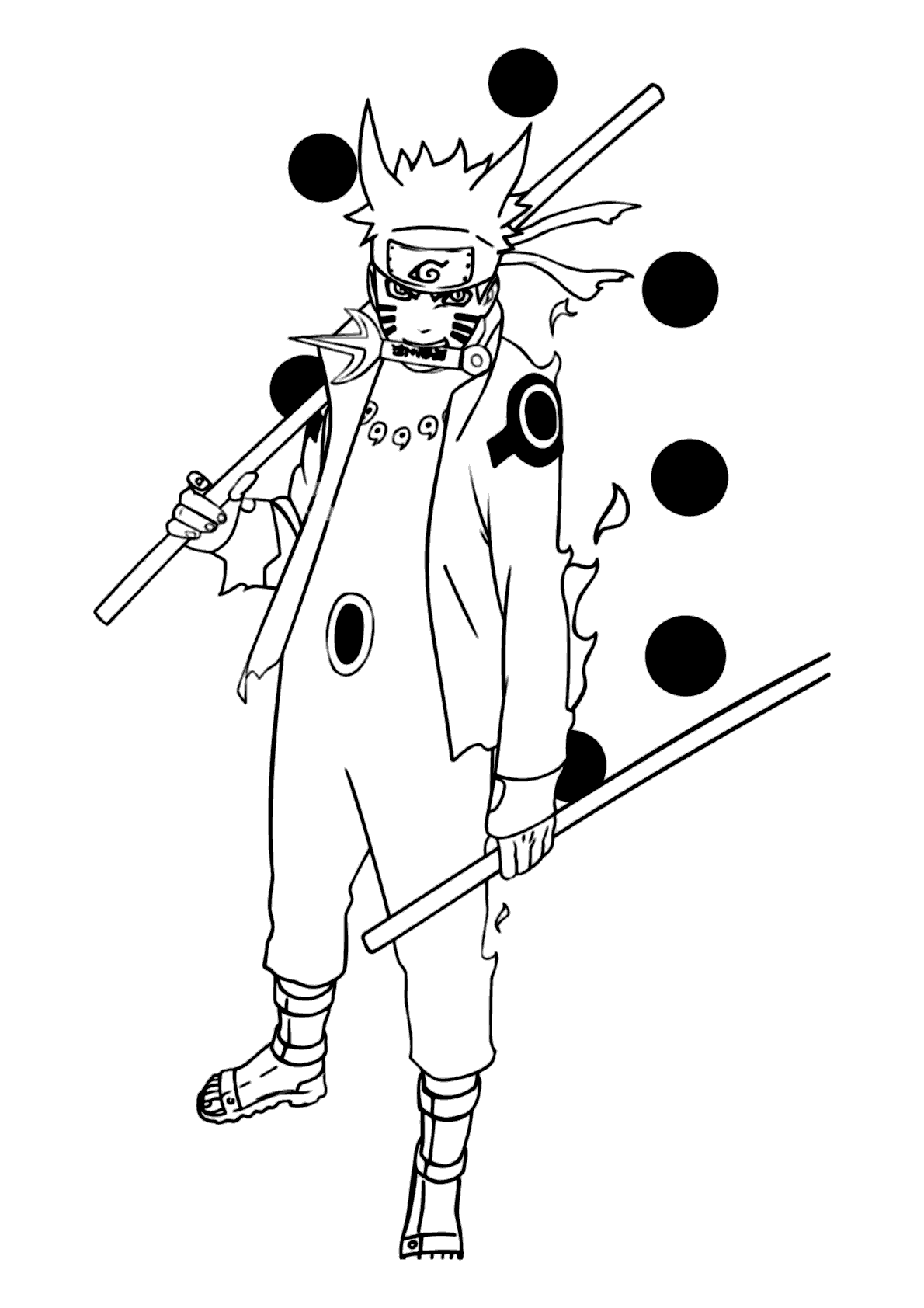 Naruto dos seis caminhos para colorir - Imprimir Desenhos