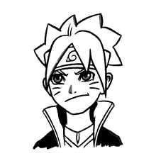 Naruto para colorir boruto simples