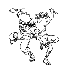 Naruto para colorir classico duo