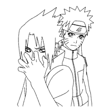 Naruto para colorir duo bravo