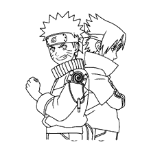 Naruto para colorir duo crianca
