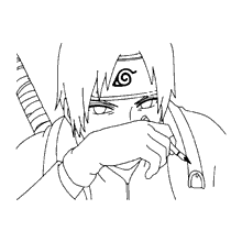 Naruto para colorir itachi tossindo